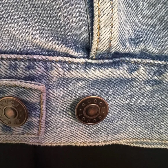 Gucci Distressed Denim Vest sz 46